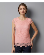 Camiseta de Mujer Encaje Manga Corta
