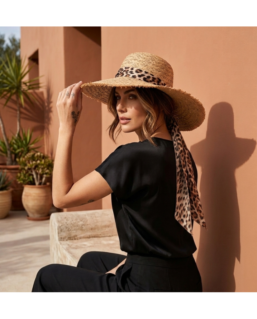 Pamela Mujer Rafia Animal Print (imagen 2)