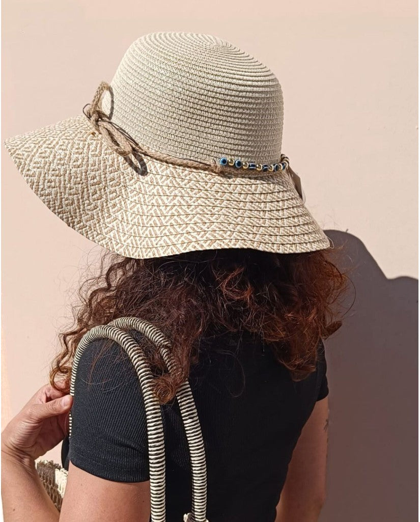 Sombrero Mujer Cenefas Piedras