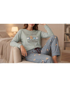 Pijama de Mujer Manga Larga Afelpado Good Day