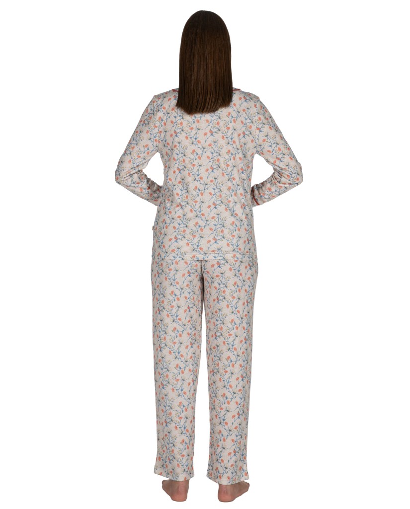 Pijama de Mujer Camisero Flores