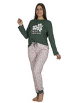 Pijama de Mujer Flores Verde