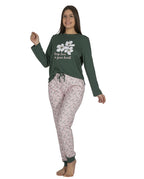 Pijama de Mujer Flores Verde