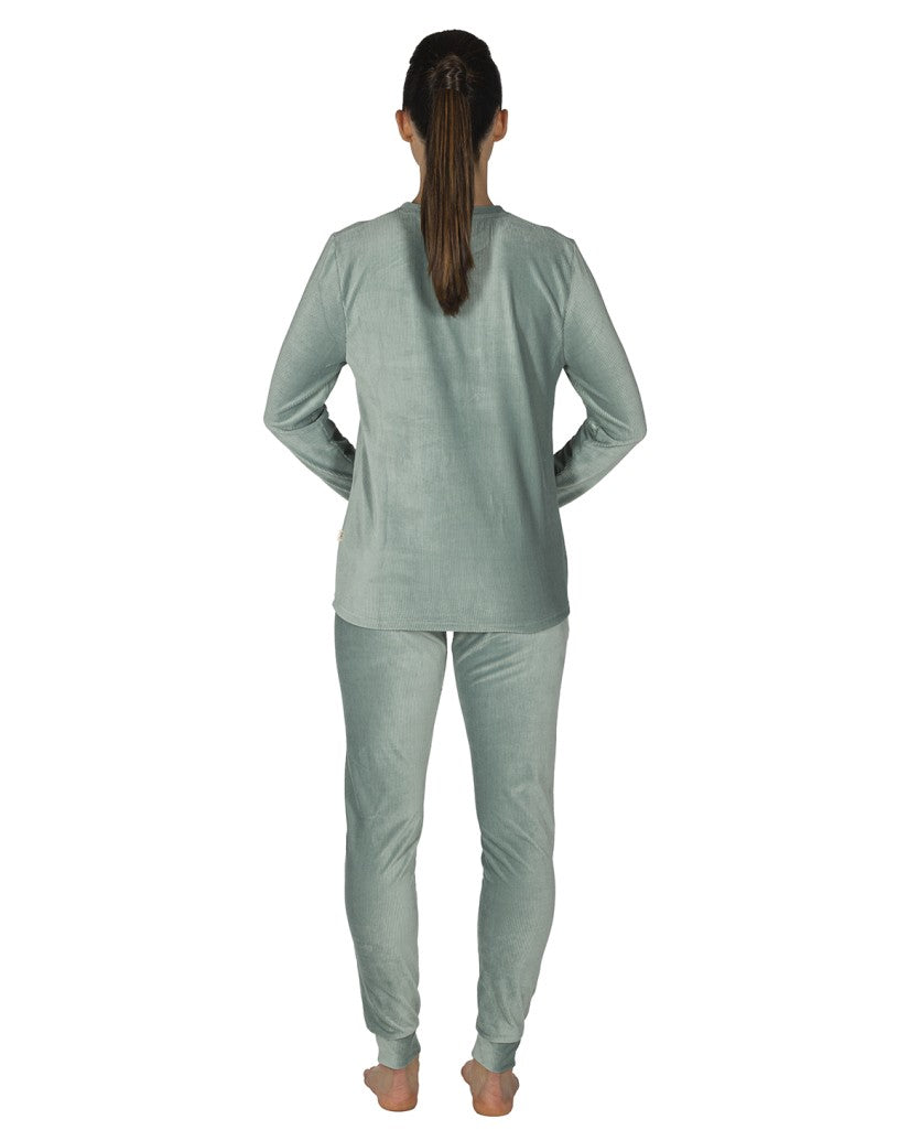 Pijama de Mujer Terciopelo Verde (imagen 2)