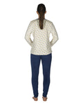 Pijama de Mujer Terciopelo Florecitas