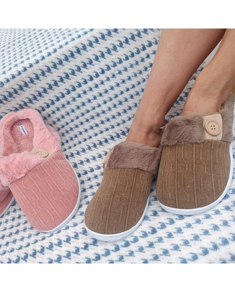 Zapatillas Mujer Botón