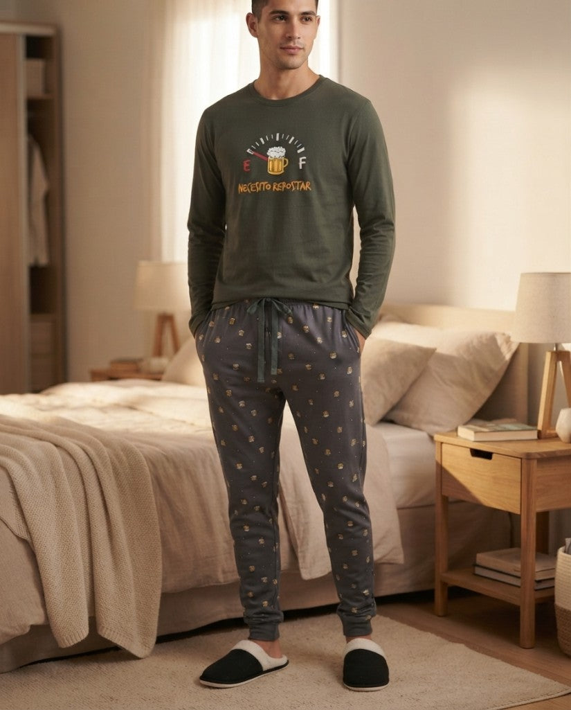 Pijama de Hombre Algodón Cerveza Little Unicorn