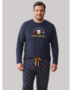 Pijama Manga Larga Hombre Necesito Repostar