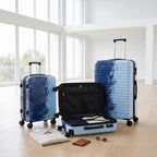 Set de 3 Maletas Rígidas Sierra Graffiti Azul con Ruedas 360° LOOFTYS