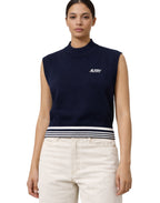 Autry Top de Punto de Viscosa Mujer Azul modelo