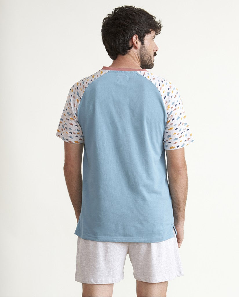 Pijama de Hombre Punto Cuello Pico (imagen 4)