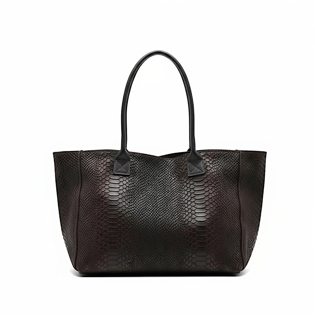 Bolso LOLA de piel italiana grabada pitón ZEEN