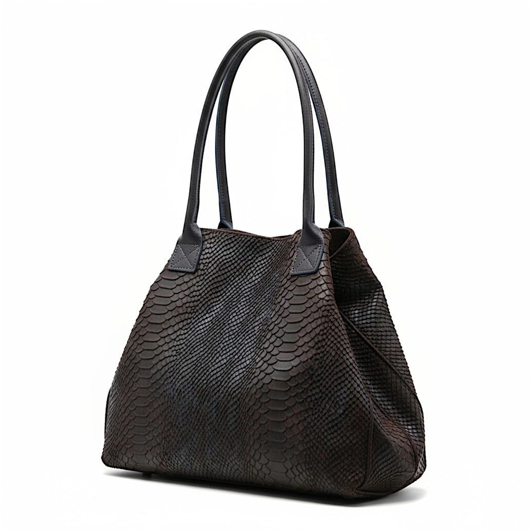 Bolso LOLA de piel italiana grabada pitón ZEEN