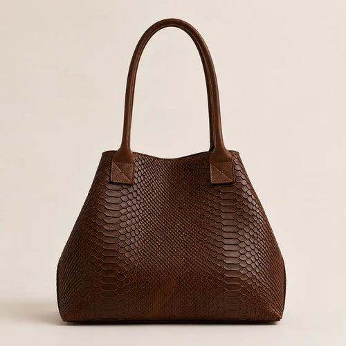 Bolso LOLA de piel italiana grabada pitón ZEEN