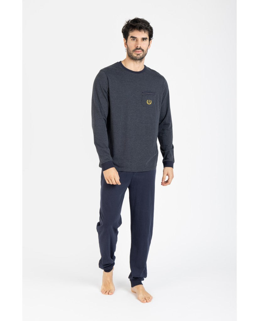 Pijama de Hombre Punto Textura Bolsillo (imagen 2)