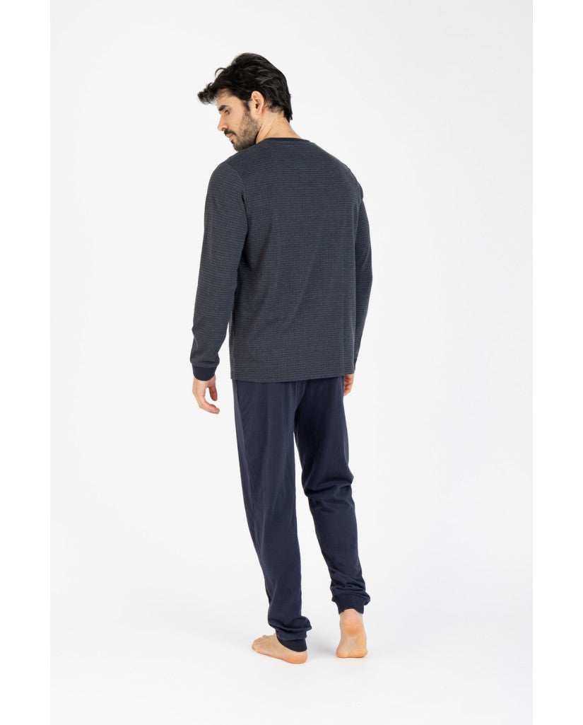 Pijama de Hombre Punto Textura Bolsillo (imagen 6)