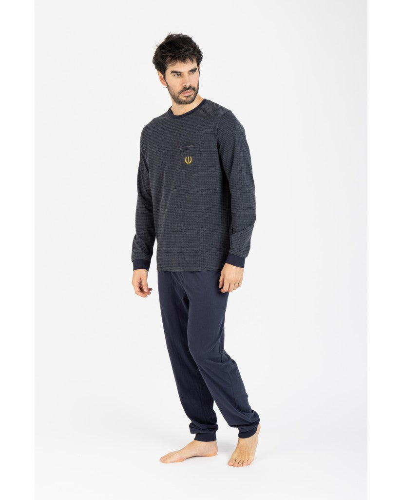 Pijama de Hombre Punto Textura Bolsillo (imagen 5)