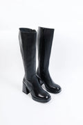 Botas MACY altas de cuero negro KMB Shoes