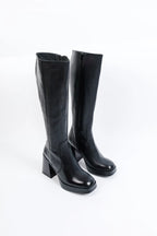 Botas MACY altas de cuero negro KMB Shoes