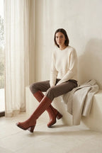 Botas MACY altas de cuero negro KMB Shoes