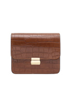 Bolso MILENA CROCO de piel grabada cocodrilo Cherry Paris