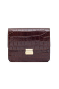 Bolso MILENA CROCO de piel grabada cocodrilo Cherry Paris