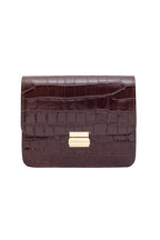 Bolso MILENA CROCO de piel grabada cocodrilo Cherry Paris