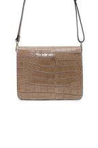 Bolso MILENA CROCO de piel grabada cocodrilo Cherry Paris