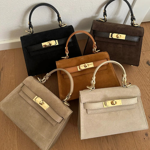 Bolso MINI K de ante italiano Zh Leather Bags