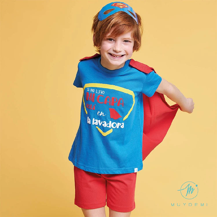 Pijama de Niño Punto Liso Primavera-verano