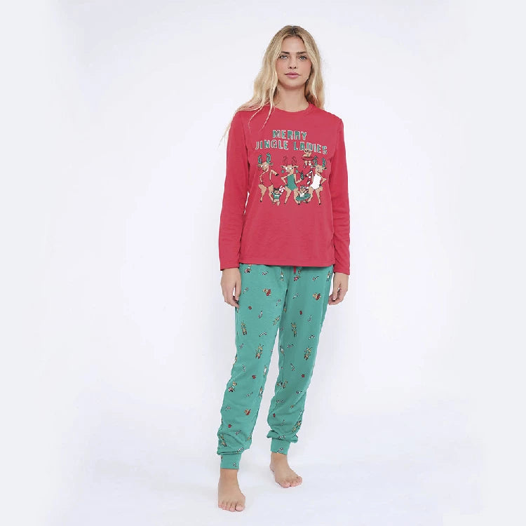 Pijama de Mujer Navidad Interlock
