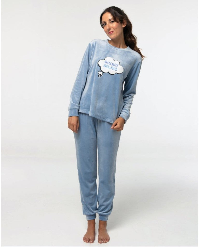 Pijama Microvelour Mujer Buenas Noches (imagen 2)
