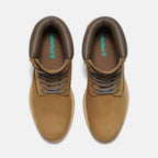 Timberland Bota Premium 6 Pulgadas Oliva Marrón Nubuck - vista lateral
