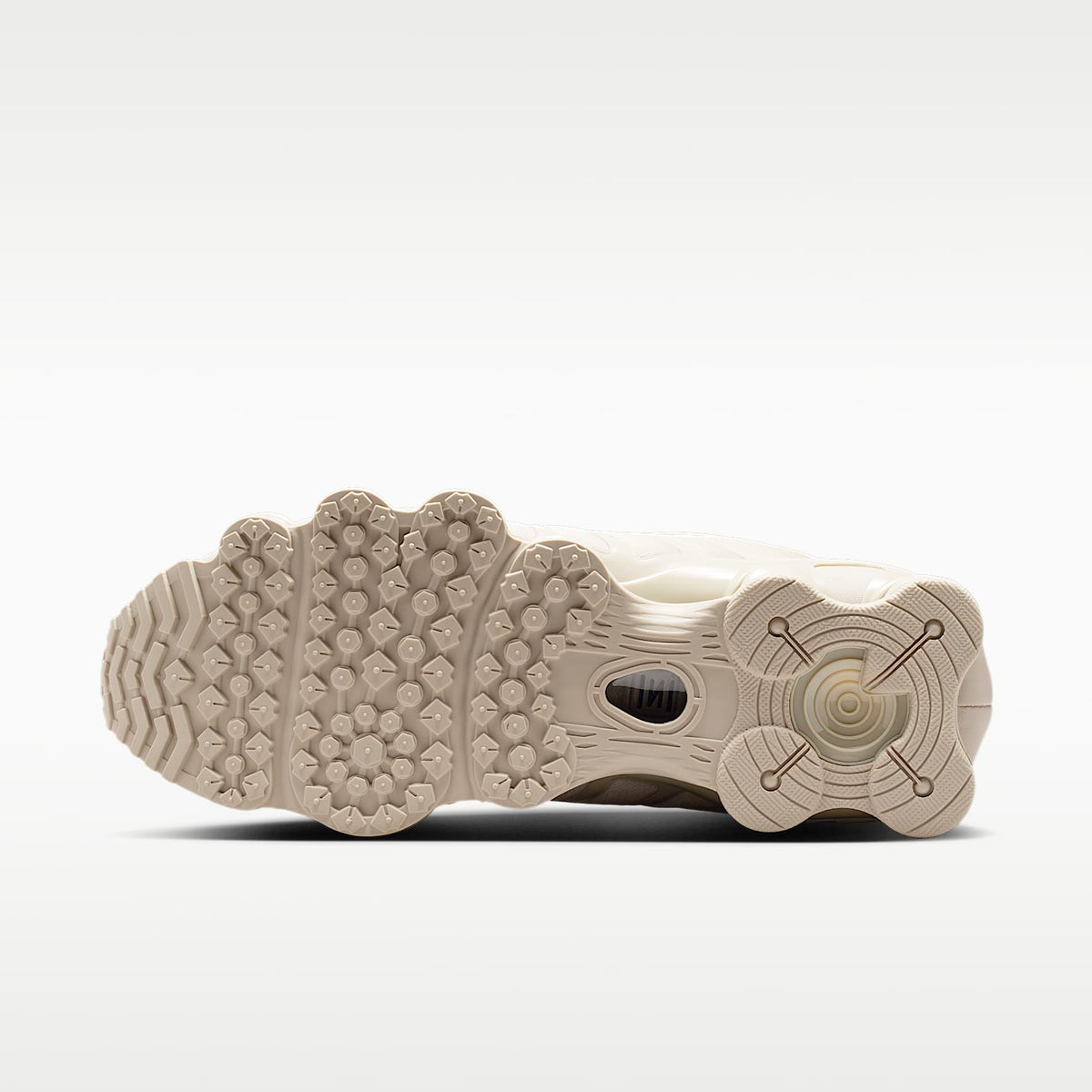 Nike Shox TL Cream Sail detalle columnas Shox
