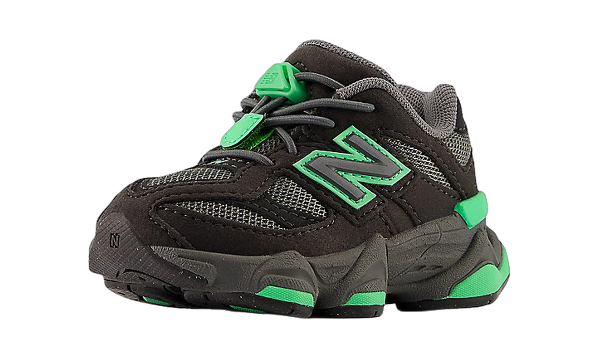 New Balance 9060 Bungee Castlerock Lime Leaf bebé vista frontal