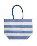 Bolso Capazo Playa o Piscina Azul y Blanco