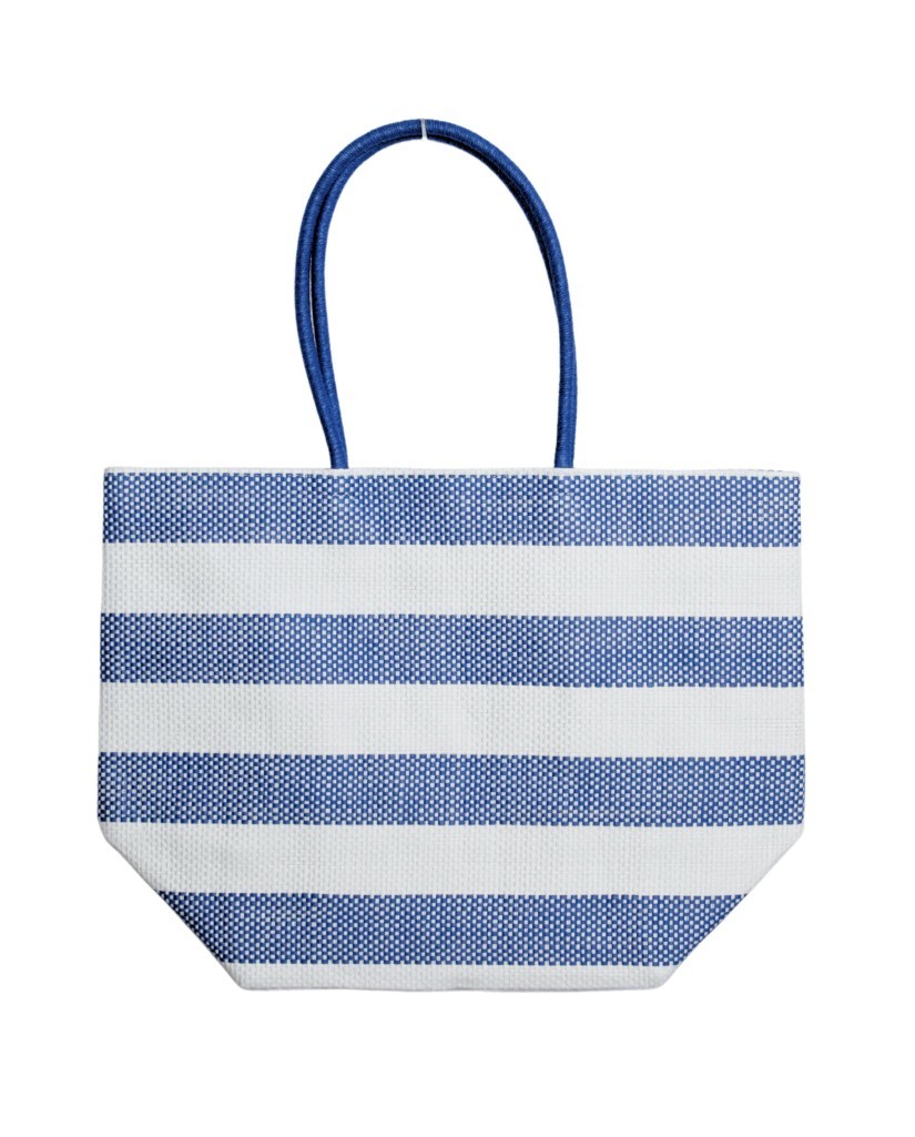 Bolso Capazo Playa o Piscina Azul y Blanco