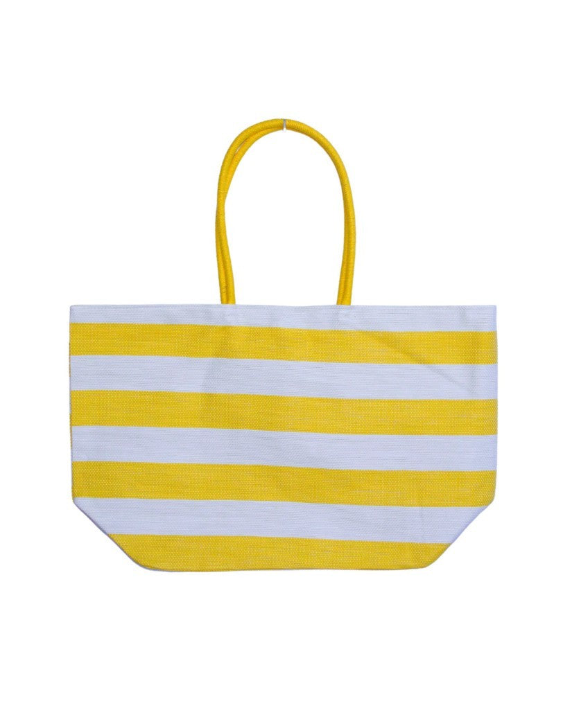 Bolso Capazo Playa o Piscina Amarillo a Franjas (imagen 2)
