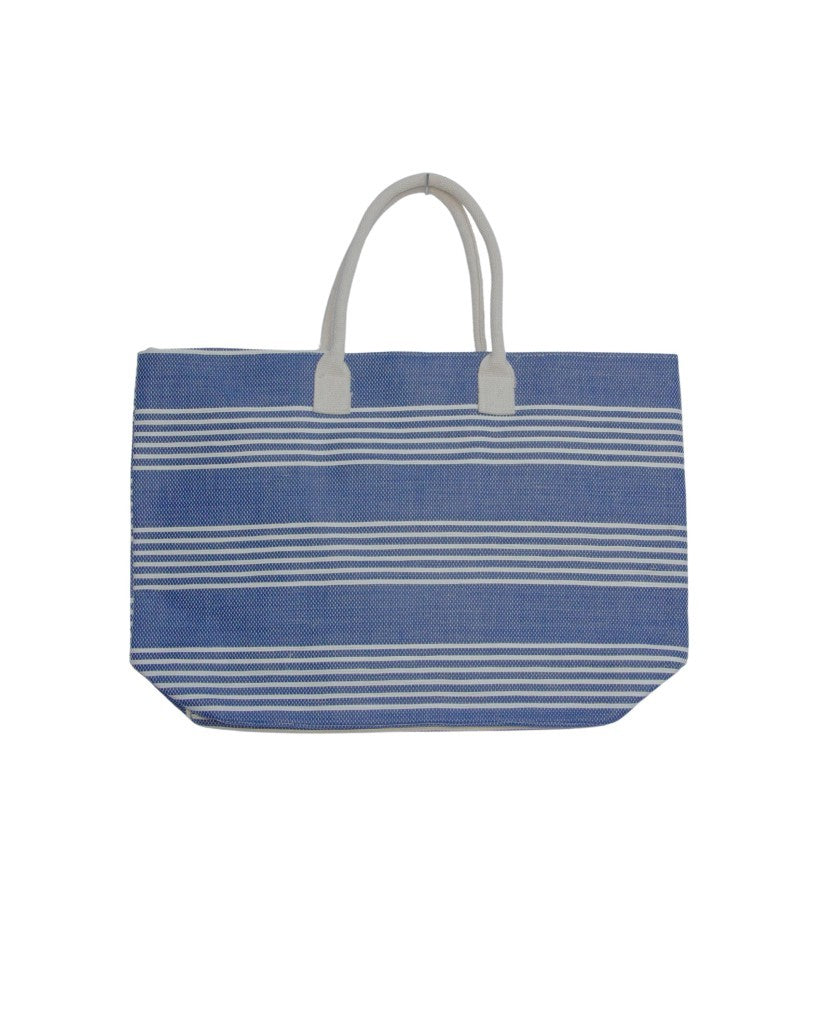 Bolso Playa o Piscina Franjas Azules (imagen 2)