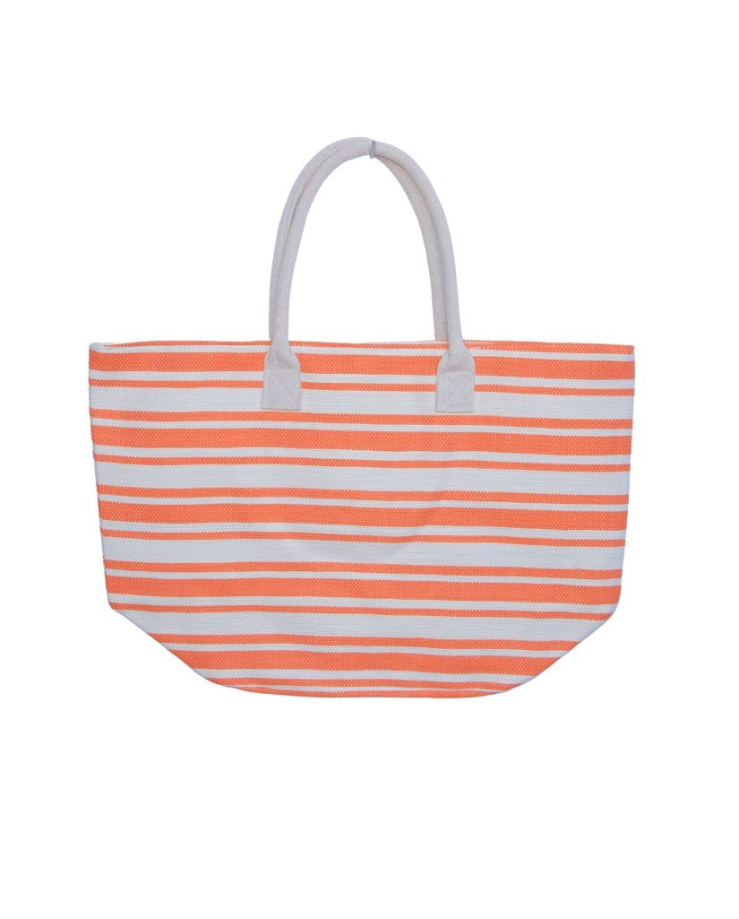 Bolso Playa o Piscina a Franjas Naranja