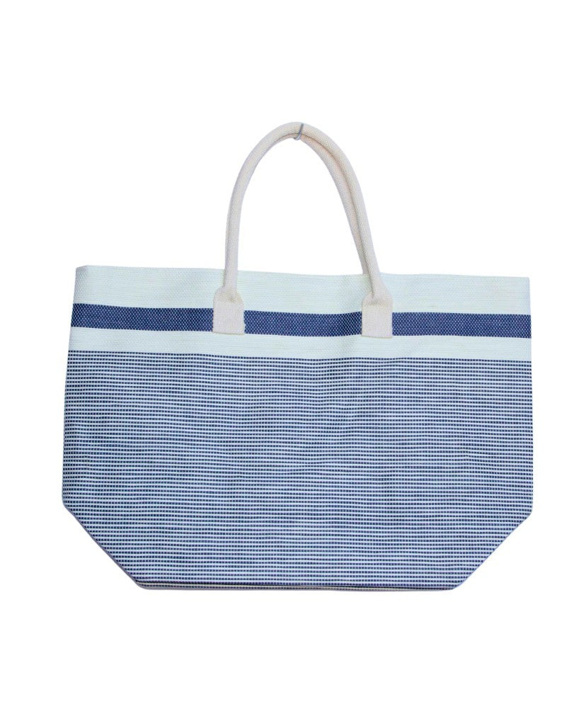 Bolso de Playa o Piscina a Rayas Azul