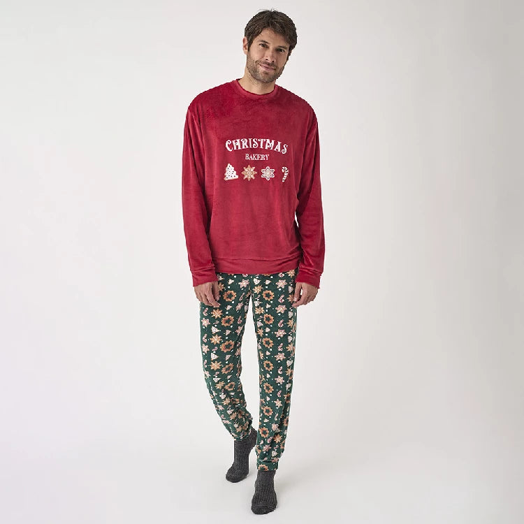 Pijama de Hombre Terciopelo Navidad