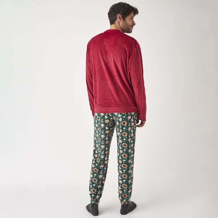 Pijama de Hombre Terciopelo Navidad (imagen 4)