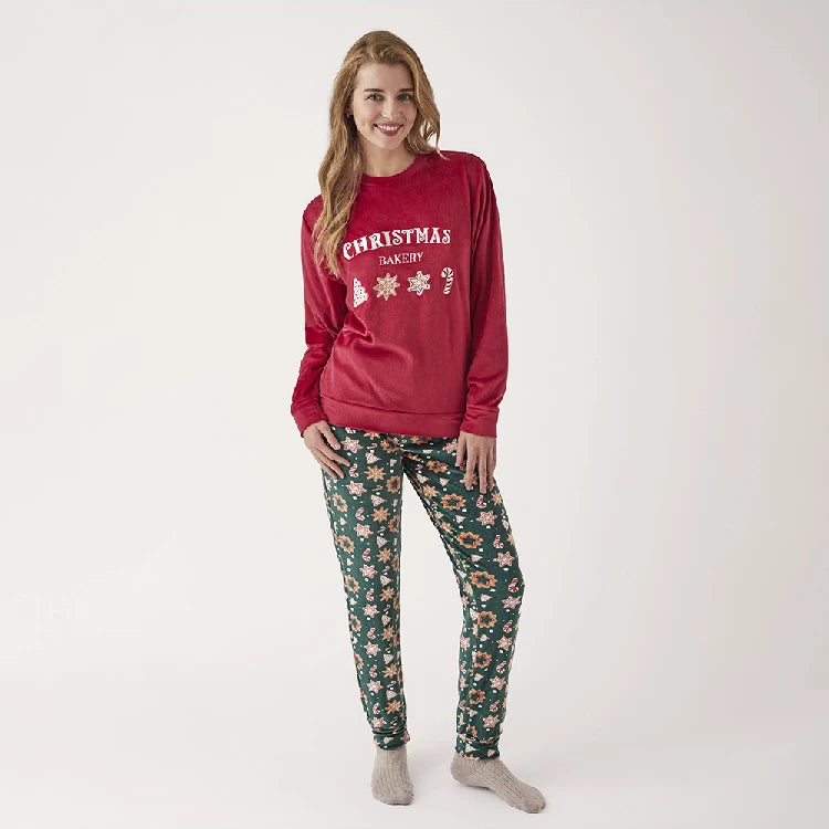 Pijama de Mujer Terciopelo Navidad