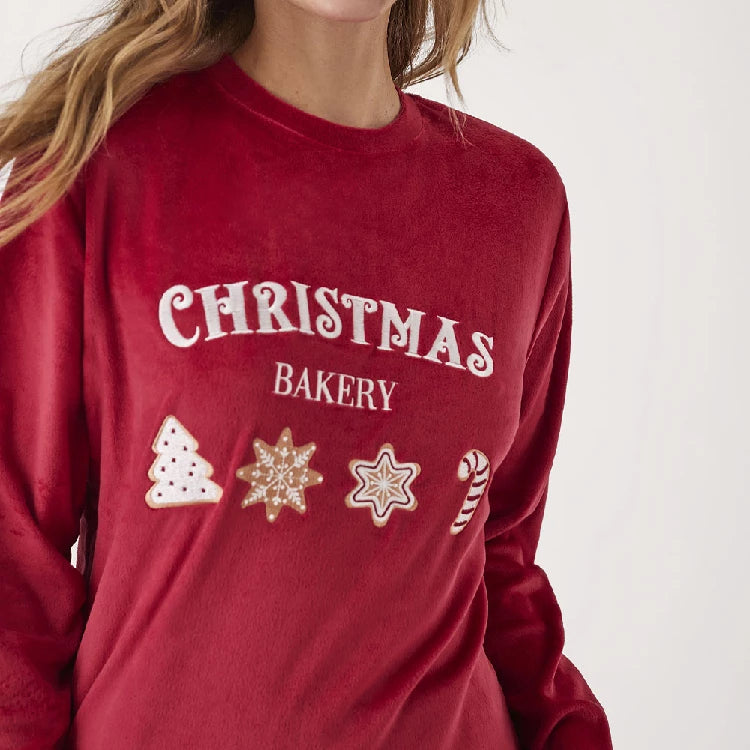 Pijama de Mujer Terciopelo Navidad (imagen 2)