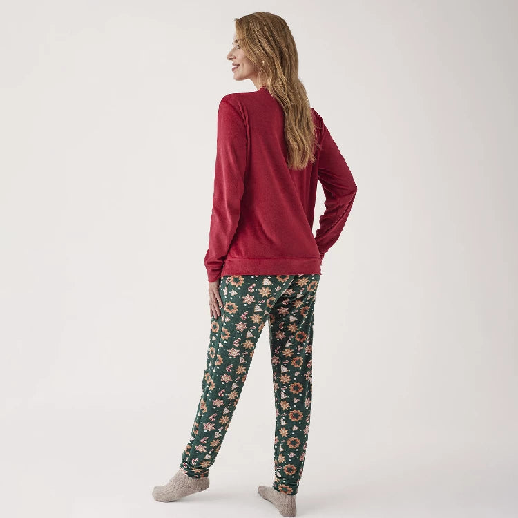 Pijama de Mujer Terciopelo Navidad (imagen 4)