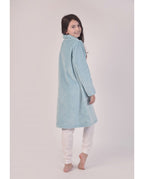 Bata Infantil Larga Azul Turquesa Cremallera (imagen 2)