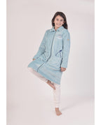 Bata Infantil Larga Azul Turquesa Cremallera