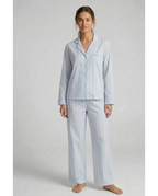 Pijama Manga Larga Popelin Viscosa Camisero Mujer