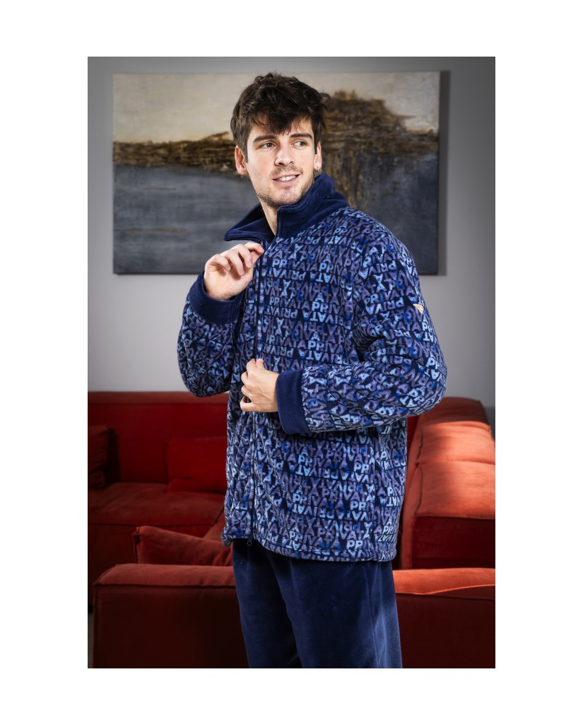 Bata de Hombre Cremallera Letras